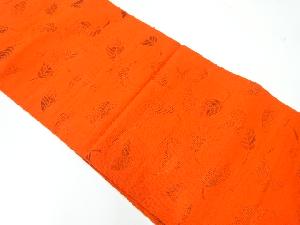 リサイクル　葉模様織出し名古屋帯